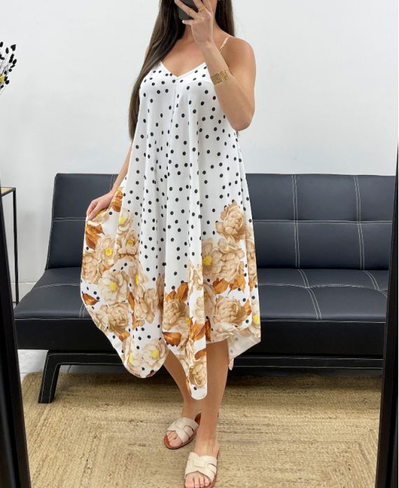 ROBE A POIS EVASéE