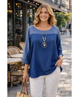 Tunique ample avec collier Tencel