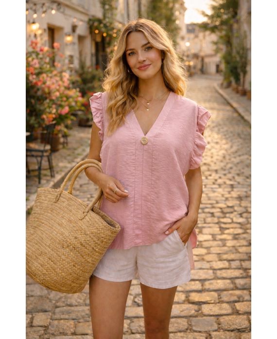 BLOUSE AMPLE A VOLANTS