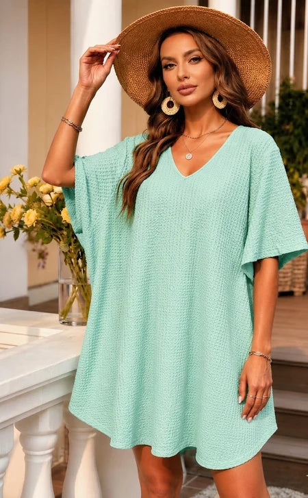 Blouse col V grande taille