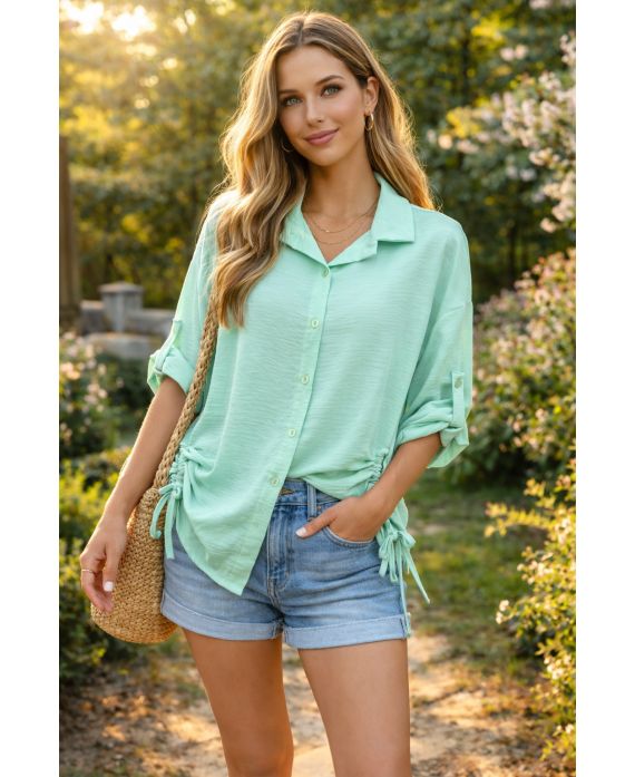 Chemise à cordons femme – 5 couleurs