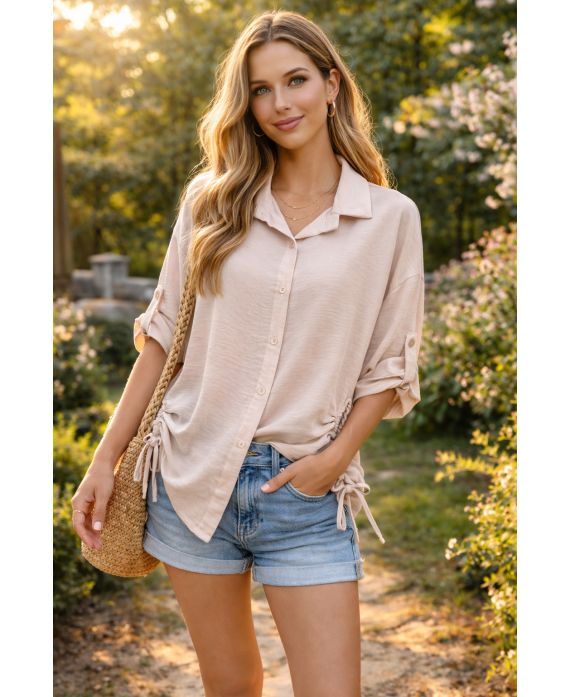 Chemise à cordons femme – 5 couleurs