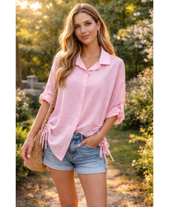 Chemise à cordons femme – 5 couleurs
