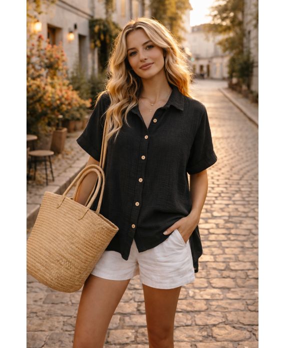 Chemise gaze de coton femme – 7 couleurs
