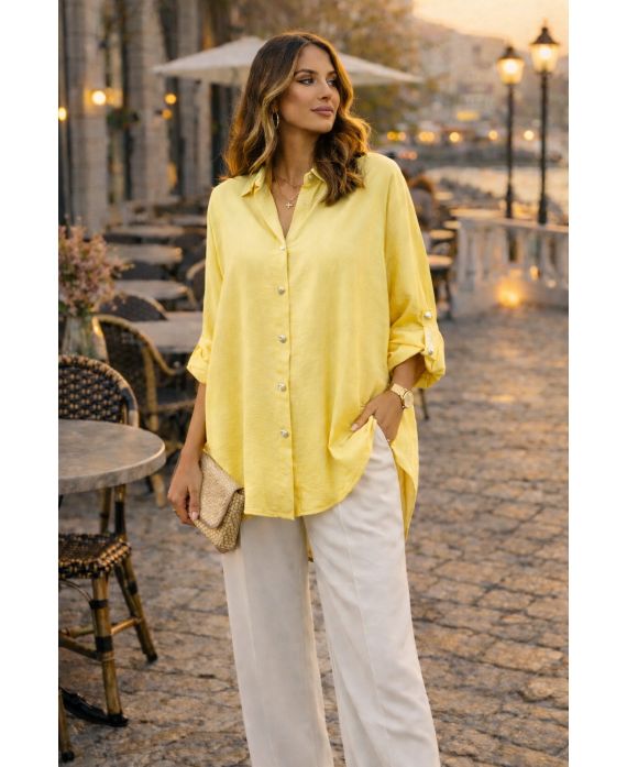 Chemise oversize fluide femme – 8 couleurs