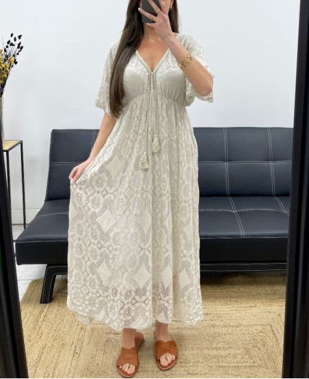 "COLLECTION BOHEME" ROBE LONGUE DENTELLE