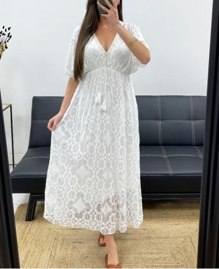 "COLLECTION BOHEME" ROBE LONGUE DENTELLE