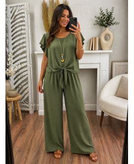 ENSEMBLE TOP + PANTALON + COLLIER OFFERT