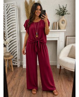 ENSEMBLE TOP + PANTALON + COLLIER OFFERT