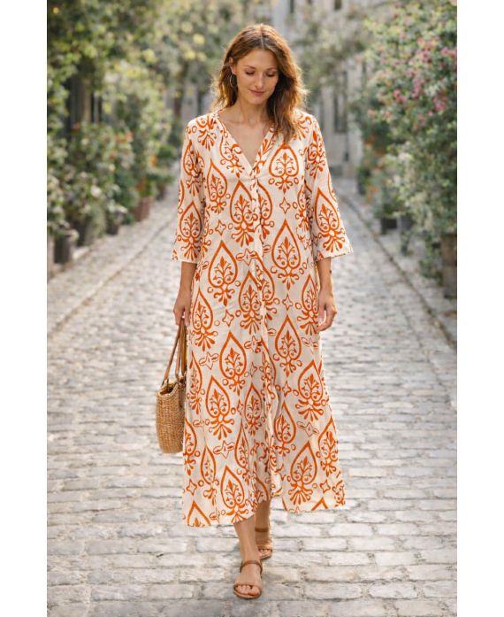 MAXI ROBE VISCOSE IMPRIMEE