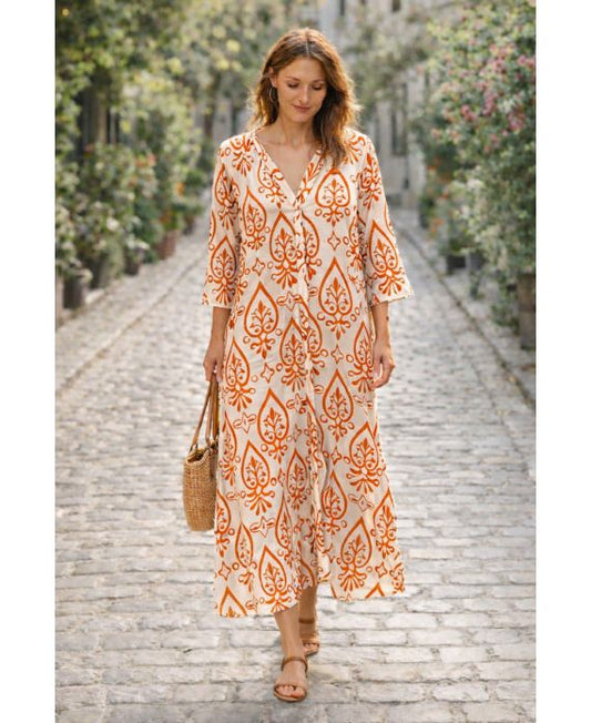 MAXI ROBE VISCOSE IMPRIMEE