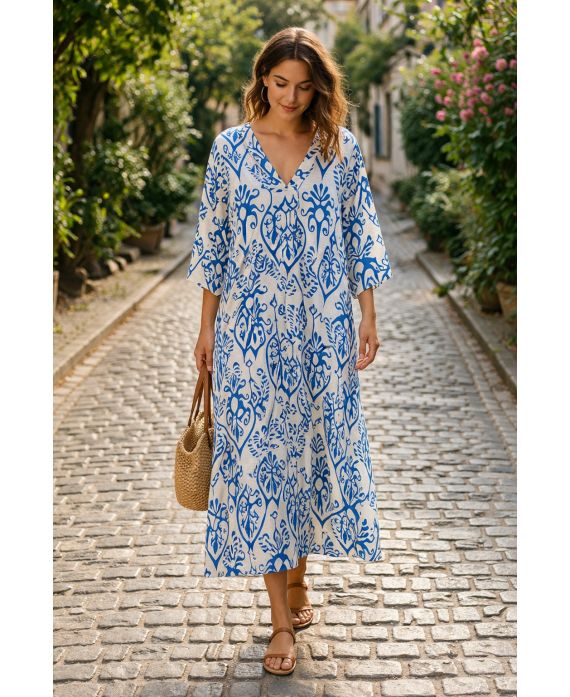 MAXI ROBE VISCOSE IMPRIMEE