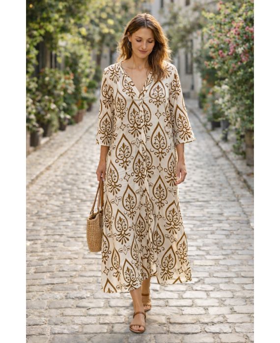 MAXI ROBE VISCOSE IMPRIMEE