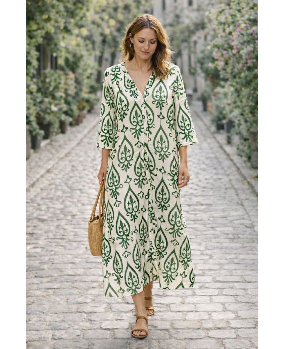 MAXI ROBE VISCOSE IMPRIMEE