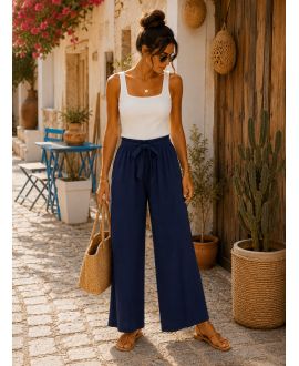 Pantalon fluide à nouer – Confort & allure au quotidien