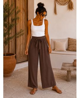 Pantalon fluide à nouer – Confort & allure au quotidien