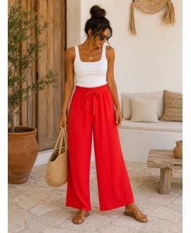Pantalon fluide à nouer – Confort & allure au quotidien