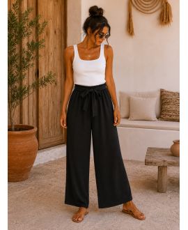 Pantalon fluide à nouer – Confort & allure au quotidien