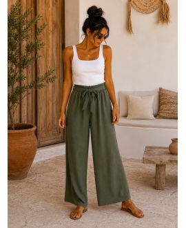 Pantalon fluide à nouer – Confort & allure au quotidien