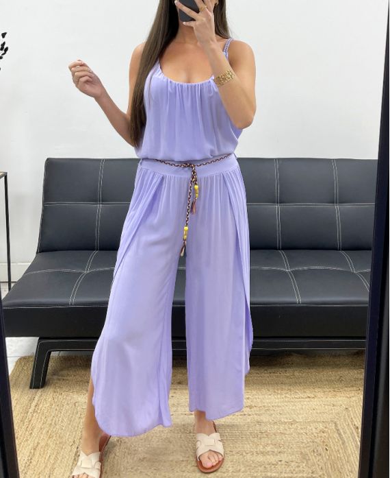 PANTALON FLUIDE DRAPE + CEINTURE