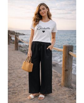 PANTALON GAZE DE COTON LARGE 2 POCHES