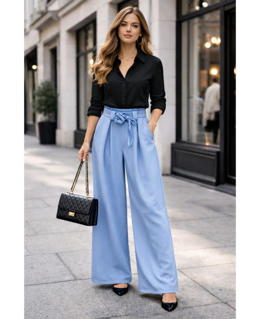 PANTALON LARGE FLUIDE SMOCKE