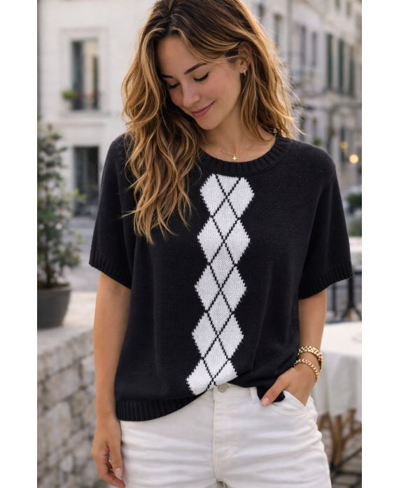 PULL TRICOT LOSANGES