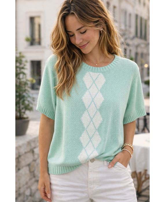 PULL TRICOT LOSANGES