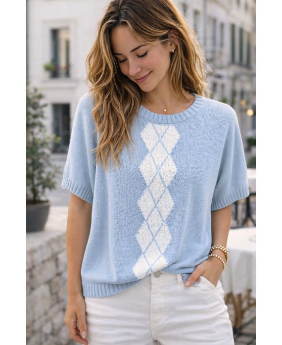 PULL TRICOT LOSANGES