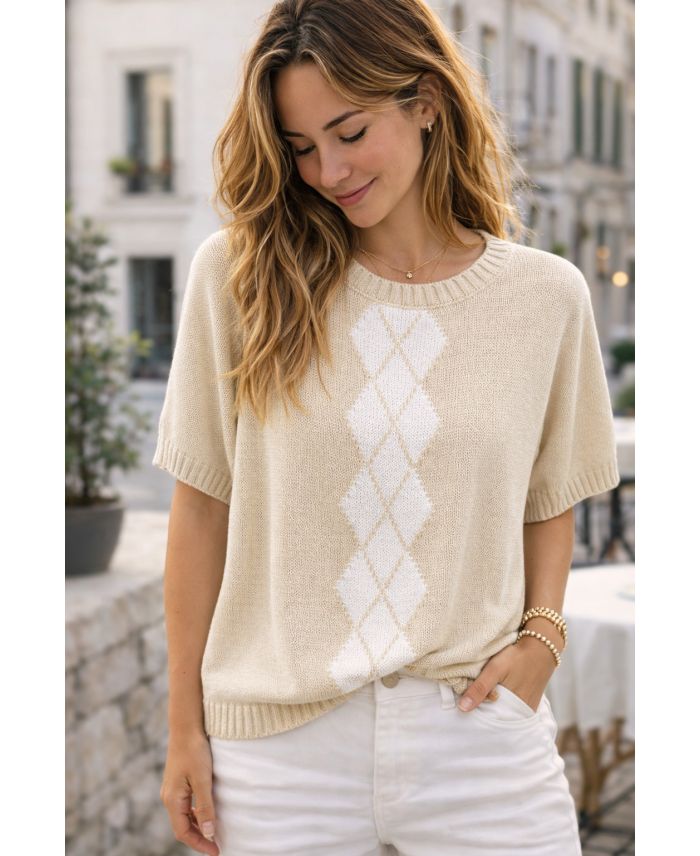 PULL TRICOT LOSANGES