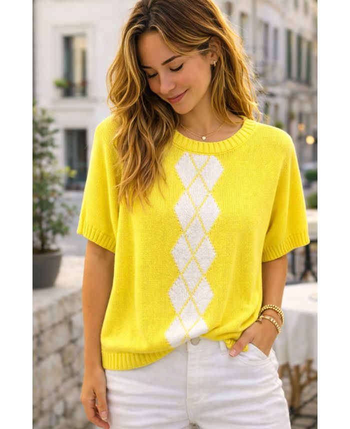 PULL TRICOT LOSANGES