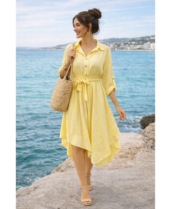 ROBE ASYMETRIQUE + CEINTURE