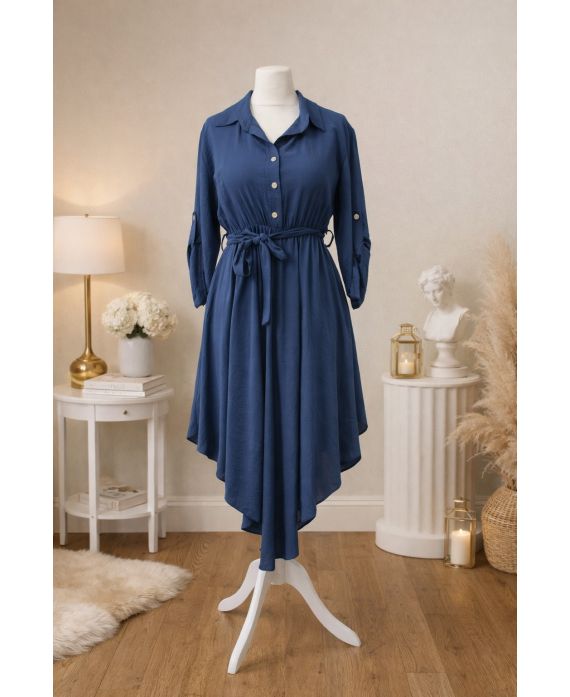 ROBE ASYMETRIQUE + CEINTURE