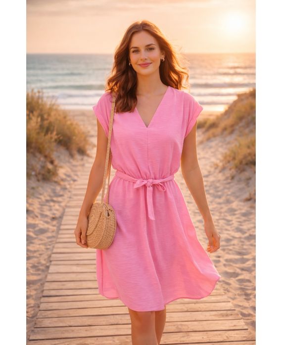 ROBE COURTE COL V