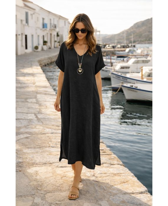 ROBE FLUIDE + COLLIER OFFERT