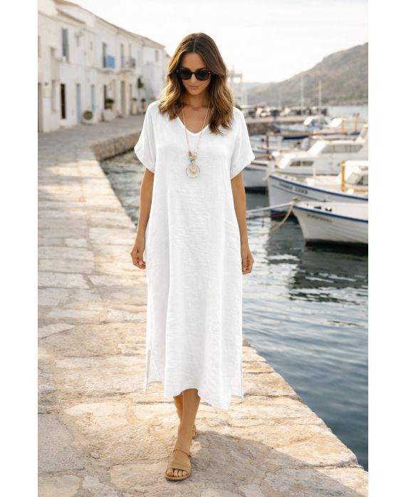 ROBE FLUIDE + COLLIER OFFERT