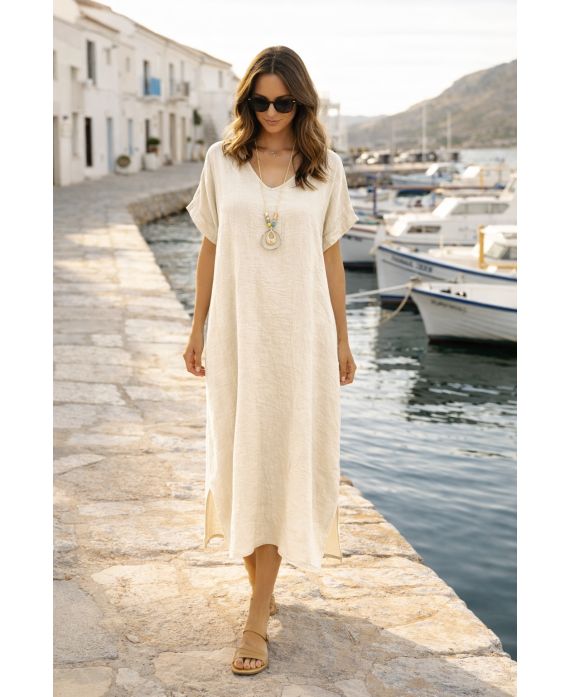 ROBE FLUIDE + COLLIER OFFERT