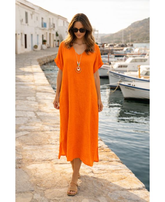 ROBE FLUIDE + COLLIER OFFERT