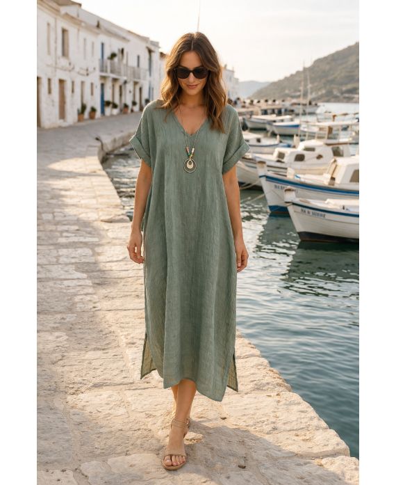 ROBE FLUIDE + COLLIER OFFERT