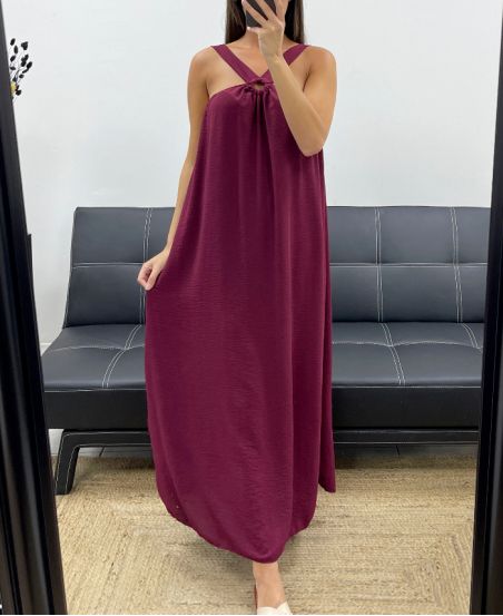 Robe longue bouclée devant femme – 5 couleurs