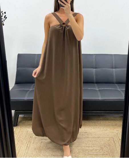 Robe longue bouclée devant femme – 5 couleurs
