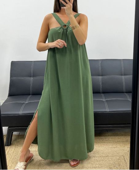 Robe longue bouclée devant femme – 5 couleurs