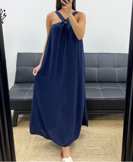 Robe longue bouclée devant femme – 5 couleurs