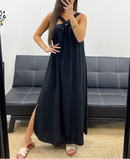 Robe longue bouclée devant femme – 5 couleurs