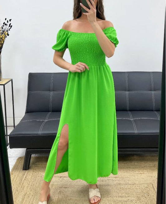 ROBE LONGUE ELASTIQUée FENTE