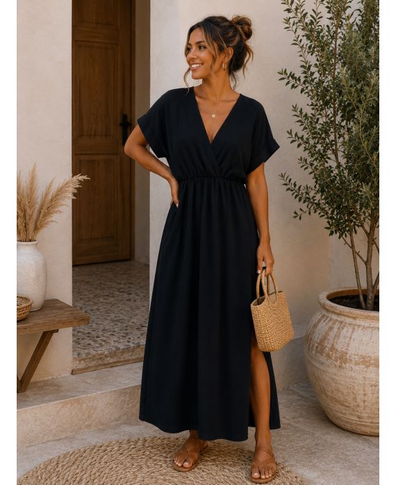 Robe longue femme en polyester - boutikfaby