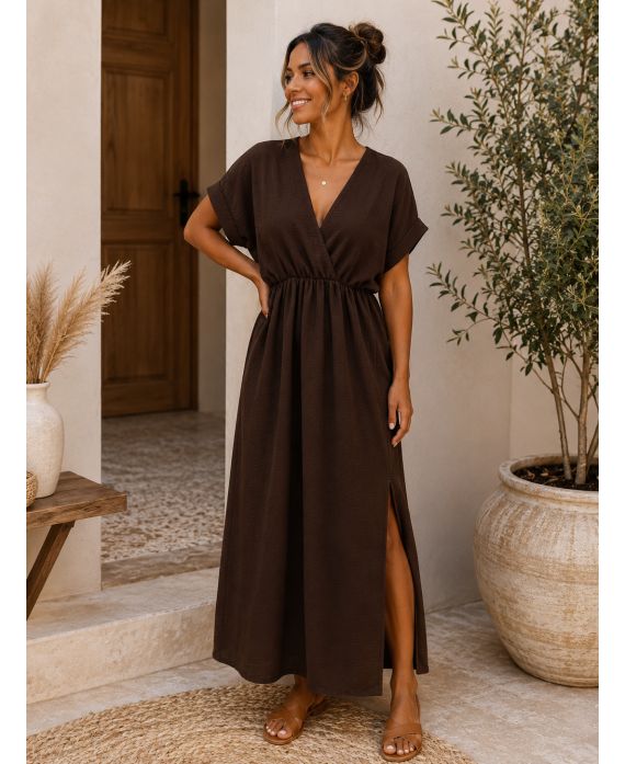 Robe longue femme en polyester - boutikfaby
