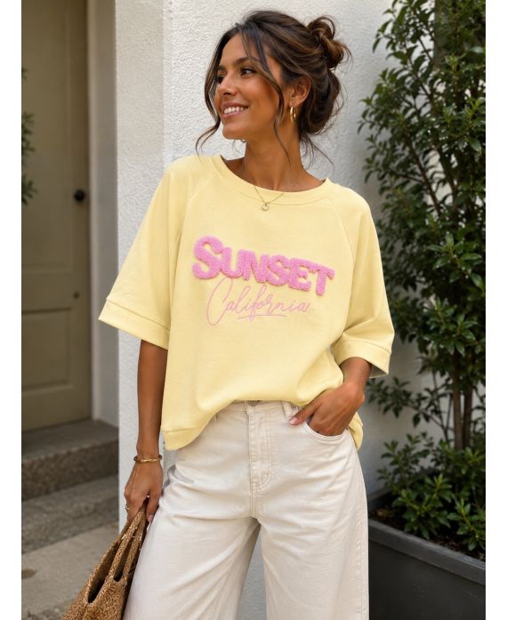 Sweat Sunset California femme – Viscose et Polyester