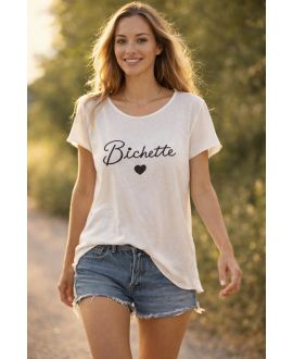 T-SHIRT COTON IMPRIME BICHETTE